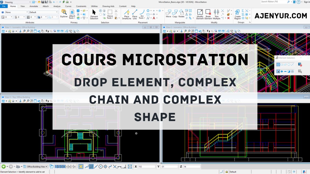 Lire la suite à propos de l’article Formation MicroStation : Drop element, complex chain and complex shape